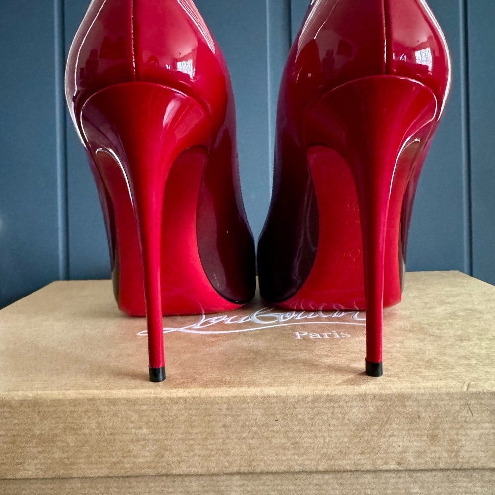Christian Louboutin Kate 100 Dégradé Black Red Heels - Picture 3 of 7
